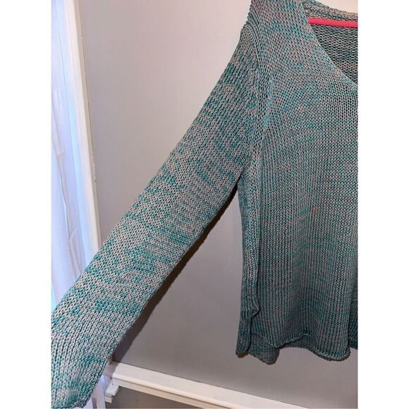 Wooden Ships S/M Green Gray Woven Sweater - Picture 3 of 4